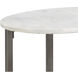 Kiara 24 X 22.5 inch White / Gunmetal Side Table